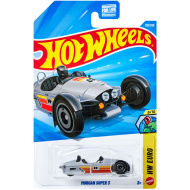 Hot Wheels: Morgan Super 3 silbernes Modellauto 1/64 – Mattel