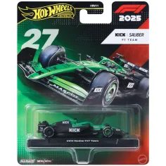 Hot Wheels Premium: KICK Sauber F1 Team Nr. 27 Formel-1-Modellauto 1:64 - Mattel
