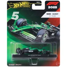 Hot Wheels Premium: KICK Sauber F1 Team Nr. 5 Formel-1-Modellauto im Maßstab 1:64 - Mattel