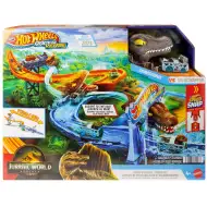 Hot Wheels Racer Rennset: Jurassic World Wiedergeburt-Spielset – Mattel
