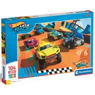 Hot Wheels Rennen bereit 104-teiliges Maxi Supercolor Puzzle - Clementoni