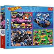 Hot Wheels Rennwagen 4×250-teiliges Puzzle – Trefl