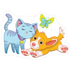 Riesiges Bodenpuzzle Hund und Katze, 12-teilig Bild 2