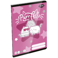 ICO: LizzySuli Kittok Stars Purrfect liniertes Heft A5, 16–32 Blatt