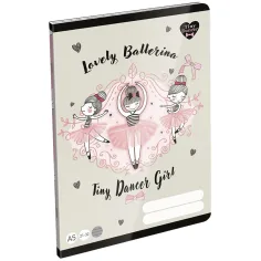 ICO: LizzySuli Lovely Ballerina Tiny Dancer liniertes Schulheft für die 4. Klasse A/5 21-32