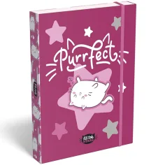 ICO: Lizzysuli Kittok stars Heftbox mit Katzenmotiv und Gummizug A/5