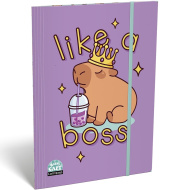 ICO: Lizzysuli Lollipop Gummimappe mit Capybara-Motiv in A4-Größe