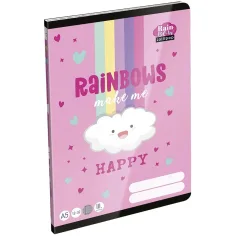 ICO: Lizzysuli Lollipop Rainbow, liniertes Heft für die 3. Klasse, A5, 12-32