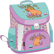 ICO: Lizzysuli Premium "Lollipop" mit Capybara-Motiv, ergonomischer Schulranzen/Rucksack, 40 x 33 x 26 cm