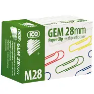 ICO: M28 Bunte Büroklammern 28mm 100 Stück