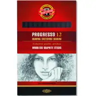 ICO: Progresso Graphitstift 8911/2B 12 Stück Koh-I-Noor