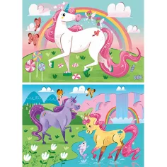 Ich glaube an Einhörner Supercolor 2-in-1 Puzzle 2x20 Teile - Clementoni Bild 2