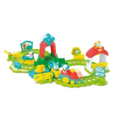 Interaktiver bunter Baby-Zug-Set mit Bauernhof-Zubehör Bild 2