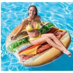 Intex: Aufblasbare Hamburger-Luftmatratze 145x142cm Bild 2