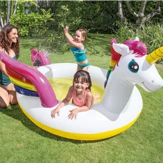 Intex: Einhorn-Spritzkinderpool 272x193x104cm Bild 3