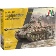 Italeri 1/35 Sd.Kfz.173 Jagdpanther mit Besatzung in Winteruniform Modellbausatz