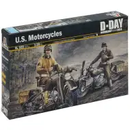 Italeri 1/35 U.S. Motorräder 2 Stück Militärmotorrad Modellbausatz