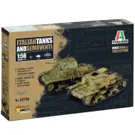 Italeri 1/56 Italienische Panzer &amp; Semoventi Panzerbausatz