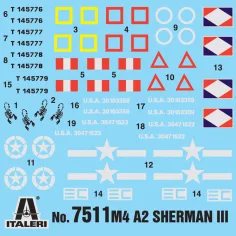 Italeri 1/72 M4A2 Sherman III Panzer 2er-Modellbausatz Bild 2