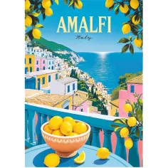 Italien Amalfi Vintage-Poster Premium-Plus 1000-teiliges Puzzle - Trefl Bild 2