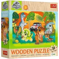 Jurassic World Lerne die Dinos kennen 24-teiliges Holzpuzzle - Trefl