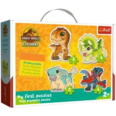 Jurassic World: Niedliche Dinosaurier - Erstes Baby-Puzzle, 3/4/5/6-teilig - Trefl