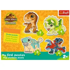 Jurassic World: Niedliche Dinosaurier - Erstes Baby-Puzzle, 3/4/5/6-teilig - Trefl Bild 2