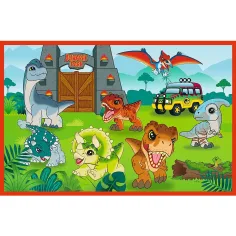 Jurassic World kleine Dinosaurier 2x24 Teile Puzzle - Trefl Bild 2