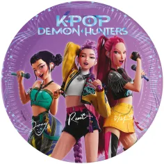 K-Pop-Dämonenjäger 8-teiliges Papierteller-Set, 20 cm