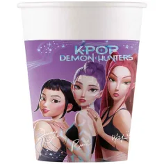 K-Pop-Dämonenjäger Papierbecher, 8er-Set, 200 ml