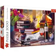 Katzenabend 2000-teiliges Premium-Puzzle - Trefl