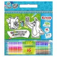 Kleiner Maulwurf ausmalbare Aufkleber-Set 186 Stück mit 16 Buntstiften