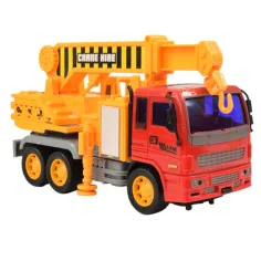 Construction Truck: Kranwagen mit Schwungradantrieb 19 cm Bild 4