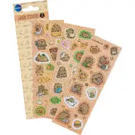 Kreatives Dekorationssticker-Set Capybara, 3 Bögen, 15x10 mm und 12x10 mm