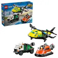 LEGO® City: Flugzeug, Hubarbeitsbühnenwagen und Luftkissenfahrzeug Remix (60505)