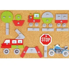 LENA: Hammer-Spielset mit Korktafel, 64-teilig - Fahrzeuge und Verkehr Bild 2