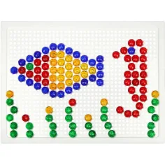 LENA: Mosaik Kreativ-Set mit transparenten Steckmosaik-Steinen, 10 mm, 140 Stück Bild 3