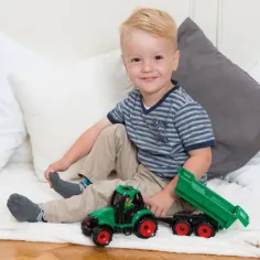 LENA: Truckies Traktor mit Anhänger und Figur 36cm Bild 4