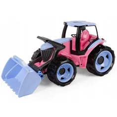 Lena: Riesentraktor mit Frontlader in rosa, 62 cm