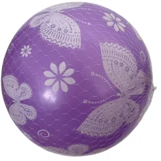 Lila Gummiball mit Schmetterlingsmuster, 23 cm