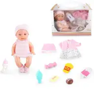 Little Darling Baby mit Geräuschen und 8 Zubehörteilen, 30 cm