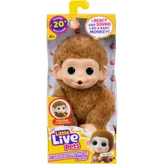 Little Live Pets: Mini Maki Pepi Peach interaktives cremefarbenes Äffchen
