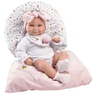 Llorens: 38 cm großes neugeborenes Mädchenpuppe mit rosa Schlafsack