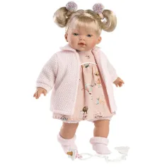Llorens: Aitana weinende Puppe mit Schnuller, in rosa Strickjacke, 33 cm Bild 2