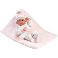 Llorens: Bimba 35 cm große Neugeborenenpuppe mit Fläschchen und Decke
