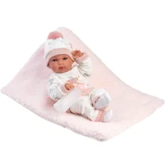 Llorens: Bimba 35 cm große Neugeborenenpuppe mit Fläschchen und Decke