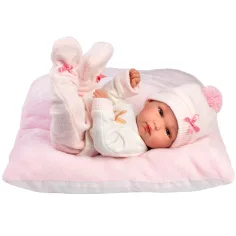 Llorens: Bimba, 35 cm große Neugeborenenpuppe mit Kissen Bild 3
