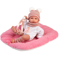 Llorens: Bimba 35 cm große Neugeborenenpuppe mit weichem Kissen