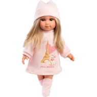 Llorens: Elena, 35 cm große Puppe mit rosa Mütze.