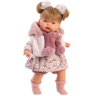 Llorens: Joelle, 38 cm große weinende Puppe mit Quastenschal